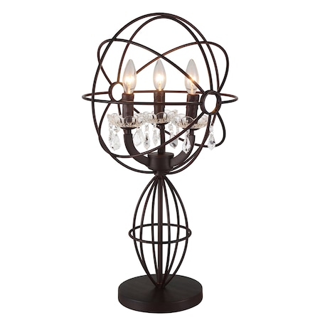 Cwi Lighting Campechia 3 Light Table Lamp With Brown Finish 5465T14DB-3